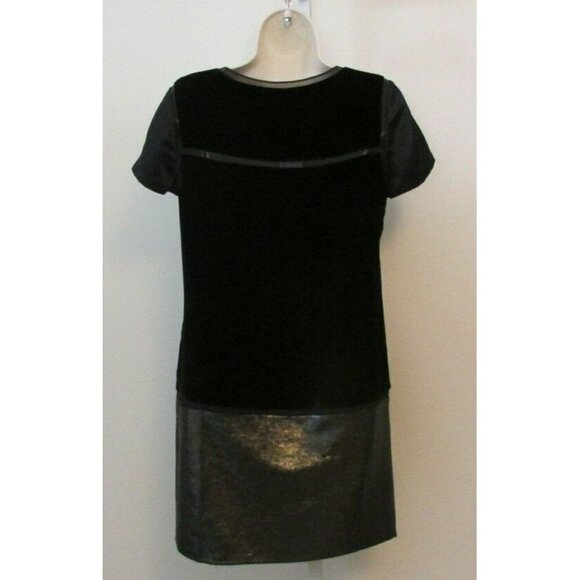 DVF Diane von Furstenberg Ethan black dress velvet sequin tunic sheer New 4 - Picture 3 of 4